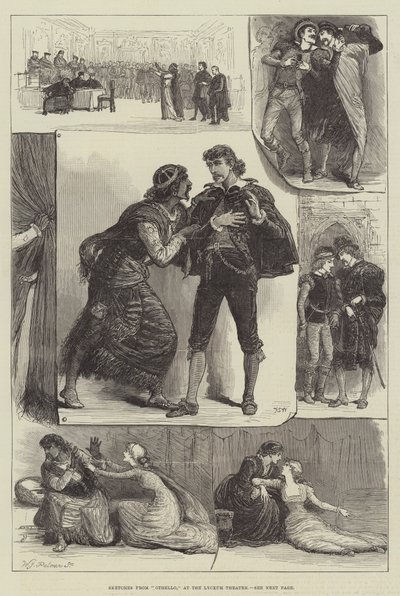 Sketches from Othello, at the Lyceum Theatre by Francis S. Walker